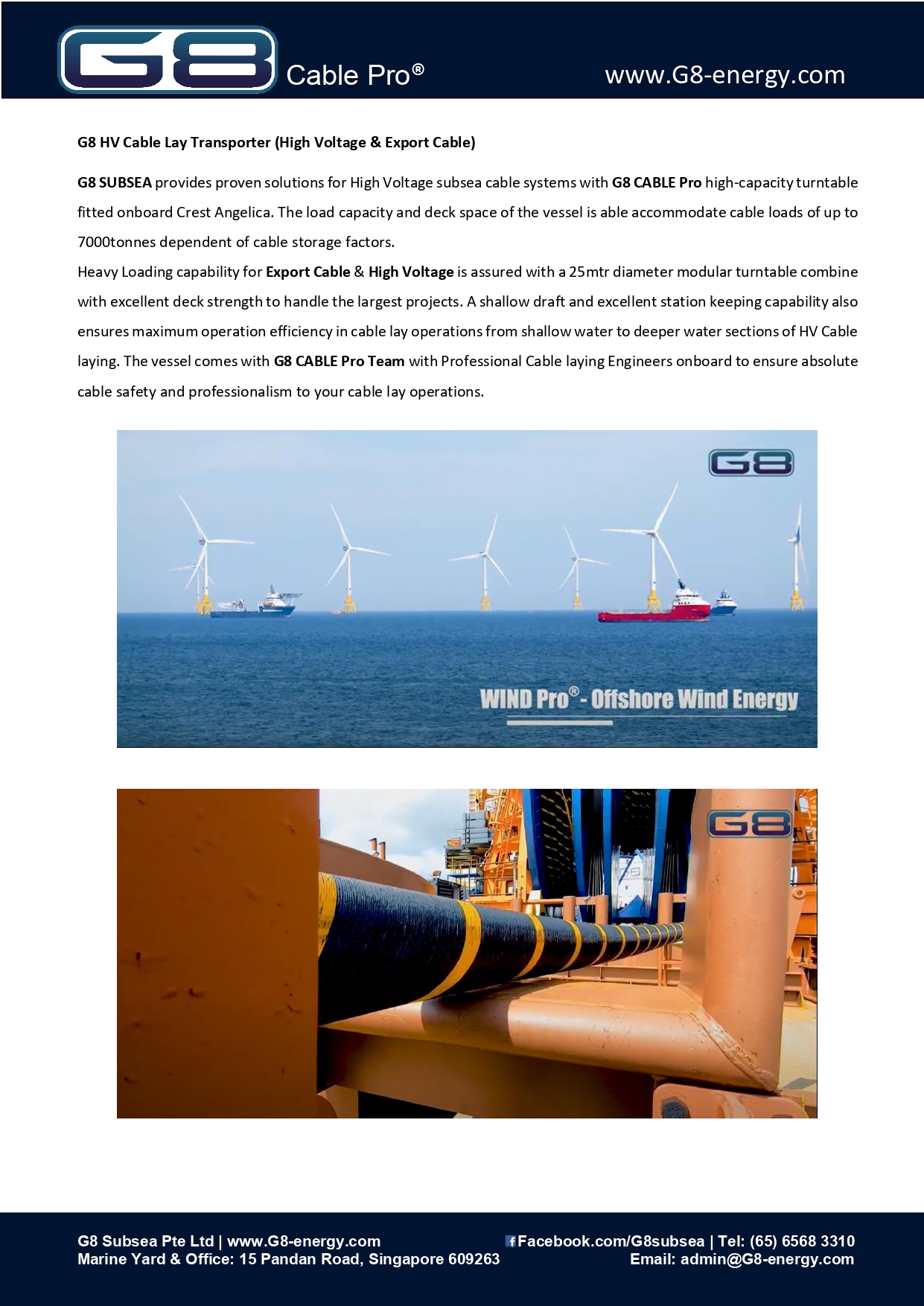 G8 - Crest Angelica _ 7000T Turnable Specsheet - CablePro Solution - rev